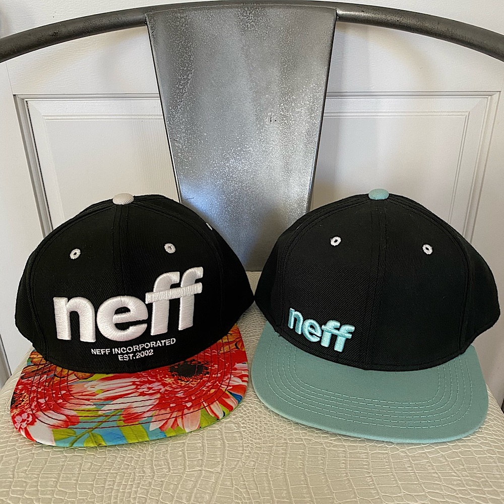 2 Neff snapback hats